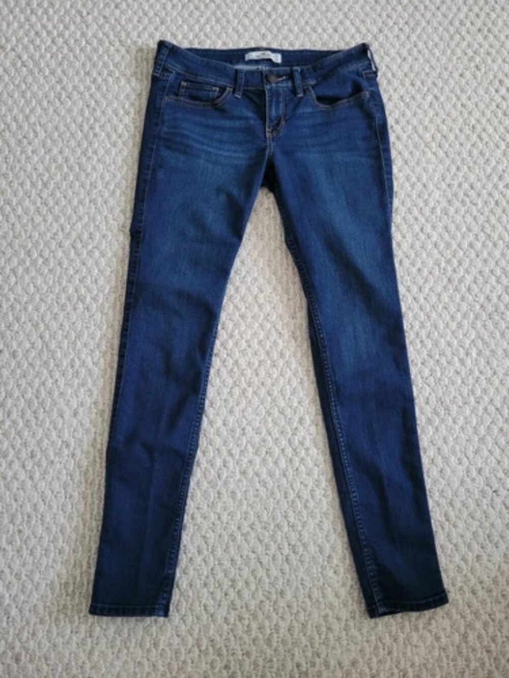 Hollister Skinny Denim Jeans Women's Juniors 3S W26 L29 Blue Low Rise Stretch